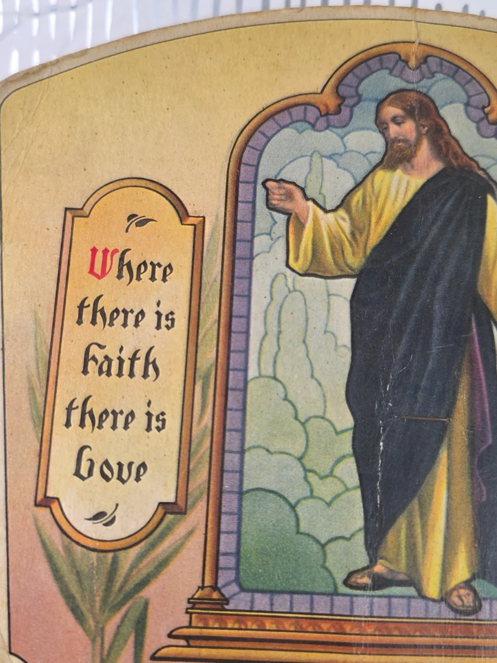 Vintage Jesus Church Fan Vore & Knoll Funeral Van Wert OH